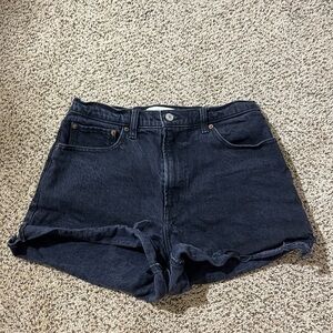 Abercrombie and fitch women’s Classic Black Denim Shorts